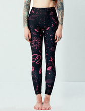 Load image into Gallery viewer, Witch Leggings Black & Pink Pattern