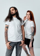 Load image into Gallery viewer, White Blank T-shirt, %100 Cotton, Oversized White Shirt, Plain Blank Shirt, White Wholesale T-Shirt