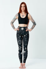 Load image into Gallery viewer, Witch Leggings Black & White Pattern