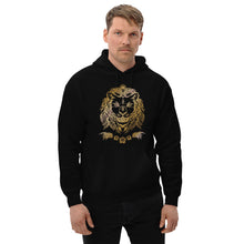 Load image into Gallery viewer, Blue and Rose Gold Metallic Lion Hoodie, Lion Men’s Hoodie