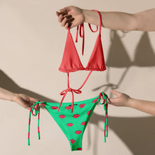 Load image into Gallery viewer, All-over print recycled string bikini