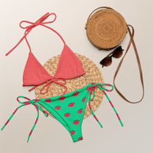 Load image into Gallery viewer, All-over print recycled string bikini