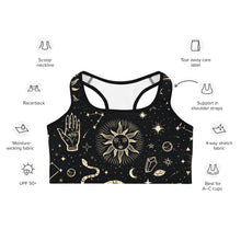 Load image into Gallery viewer, Zodiac Sports Bra B&W