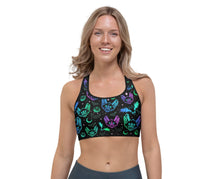 Load image into Gallery viewer, Halloween Bats Sports Bra