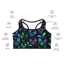 Load image into Gallery viewer, Halloween Bats Sports Bra