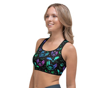 Load image into Gallery viewer, Halloween Bats Sports Bra