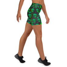 Load image into Gallery viewer, Alien head - UFO Yoga Shorts