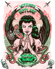 Load image into Gallery viewer, Witches Hotline Screenprint, New!