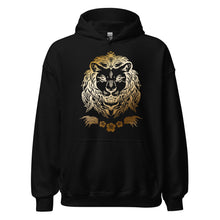 Load image into Gallery viewer, Blue and Rose Gold Metallic Lion Hoodie, Lion Men’s Hoodie