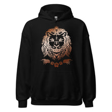 Load image into Gallery viewer, Blue and Rose Gold Metallic Lion Hoodie, Lion Men’s Hoodie