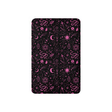 Load image into Gallery viewer, Witchy Blanket ! Black & Pink Halloween Blanket ! 3 Sizes, Witchy Sherpa Blanket