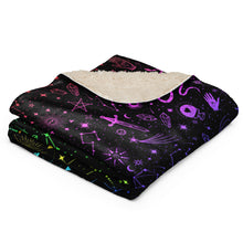 Load image into Gallery viewer, Witchy Blanket ! Rainbow Halloween Blanket ! 3 Sizes, Witchy Sherpa Blanket