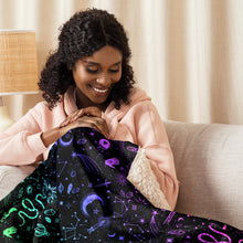 Load image into Gallery viewer, Witchy Blanket ! Rainbow Halloween Blanket ! 3 Sizes, Witchy Sherpa Blanket
