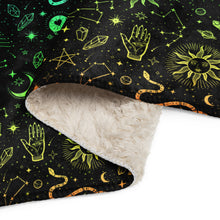 Load image into Gallery viewer, Witchy Blanket ! Rainbow Halloween Blanket ! 3 Sizes, Witchy Sherpa Blanket