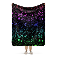 Load image into Gallery viewer, Witchy Blanket ! Rainbow Halloween Blanket ! 3 Sizes, Witchy Sherpa Blanket
