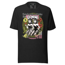 Load image into Gallery viewer, Gemini Tshirt Black, Psychopath of the Zodiac