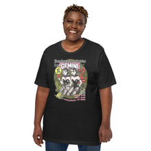 Load image into Gallery viewer, Gemini Tshirt Black, Psychopath of the Zodiac
