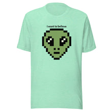 Load image into Gallery viewer, I want to believe! Alien Head Unisex t-shirt