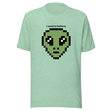 Load image into Gallery viewer, I want to believe! Alien Head Unisex t-shirt