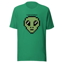 Load image into Gallery viewer, I want to believe! Alien Head Unisex t-shirt
