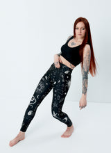 Load image into Gallery viewer, Witch Leggings Black & White Pattern