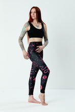 Load image into Gallery viewer, Witch Leggings Black & Pink Pattern