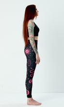 Load image into Gallery viewer, Witch Leggings Black & Pink Pattern