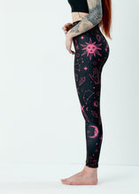 Load image into Gallery viewer, Witch Leggings Black & Pink Pattern