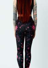 Load image into Gallery viewer, Witch Leggings Black & Pink Pattern