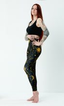 Load image into Gallery viewer, Witch Leggings Black & Yellow Pattern