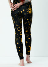 Load image into Gallery viewer, Witch Leggings Black & Yellow Pattern