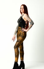 Load image into Gallery viewer, Gold Holographic Leggings, Festival Clothing
