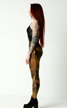 Load image into Gallery viewer, Gold Holographic Leggings, Festival Clothing
