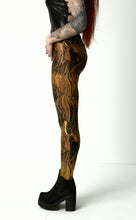 Load image into Gallery viewer, Gold Holographic Leggings, Festival Clothing