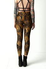 Load image into Gallery viewer, Gold Holographic Leggings, Festival Clothing