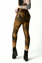 Load image into Gallery viewer, Gold Holographic Leggings, Festival Clothing