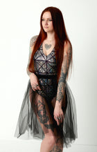 Load image into Gallery viewer, Body Suit, Silver Holographic Glass Pane, Festival Top