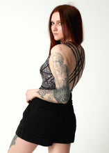 Load image into Gallery viewer, Body Suit, Silver Holographic Glass Pane, Festival Top