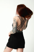 Load image into Gallery viewer, Body Suit, Silver Holographic Glass Pane, Festival Top