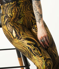 Load image into Gallery viewer, Gold Holographic Leggings, Festival Clothing