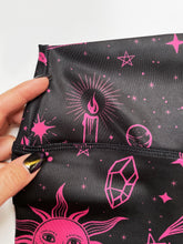Load image into Gallery viewer, Witch Leggings Black & Pink Pattern