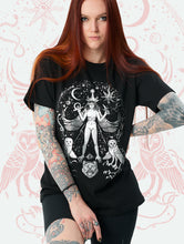 Load image into Gallery viewer, Silver Inanna T-shirt with stars