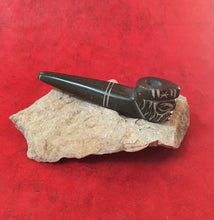 Load image into Gallery viewer, Basalt Stone Smoking Pipe, Rare Anatolian Art,