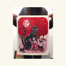 Load image into Gallery viewer, Black Cat, Screenprint 16"x19"