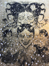 Load image into Gallery viewer, Evil Witch, Screenprint 19"x27", Off White & Gold Paper Versions, 3 left!