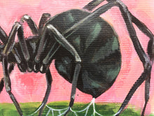 Load image into Gallery viewer, Spider Chimera  / Cosmic Egg, Orphic egg, Earth Element, Original art work, Acrylic on Watercolor paper 220 gsm, 6"x8.2