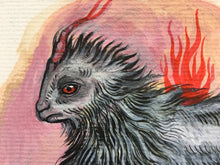 Load image into Gallery viewer, Lion Chimera / Cosmic Egg, Original art work, Acrylic on Watercolor paper 220 gsm, 6"x8.2