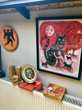 Load image into Gallery viewer, Black Cat, Screenprint 16"x19"