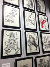 Load image into Gallery viewer, Janus and her Mother, Mother of Janus, Mother of Heresy, Original art, Ink on paper, Roman Gods Janus