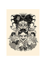 Load image into Gallery viewer, Evil Witch, Screenprint 19"x27", Off White & Gold Paper Versions, 3 left!